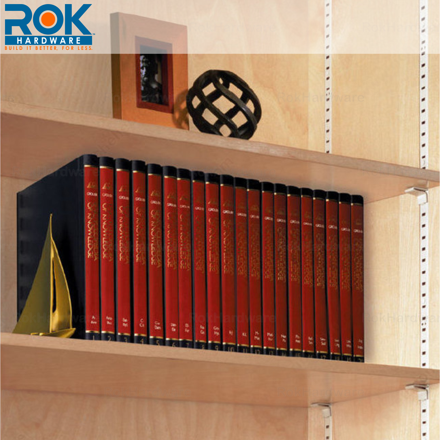 20 Pack Zinc Knape & Vogt 256 Adjustable Steel Pilaster Shelf Support